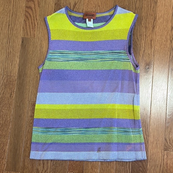 Missoni Women’s Patterned Striped Tank Top Size 40 - Picture 1 of 3
